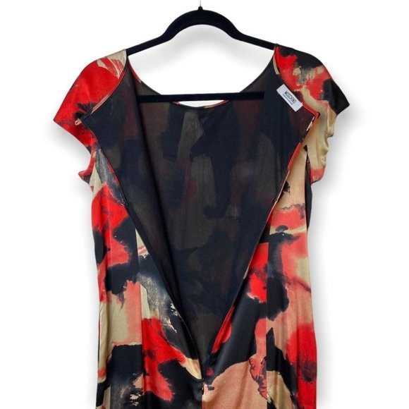 Moschino Cheap And Chic  Aeffe Spa Silk Floral Sheath Dress - Picture 5 of 11